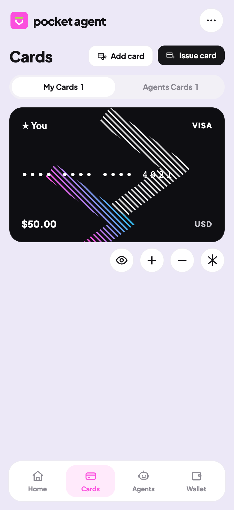 pocket agent — card